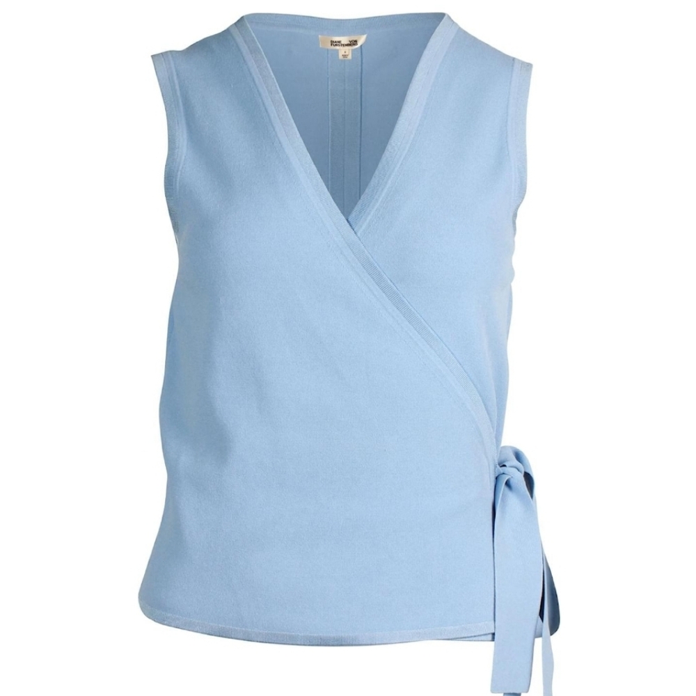 Diane Von Furstenberg Lavender Wrap Blouse